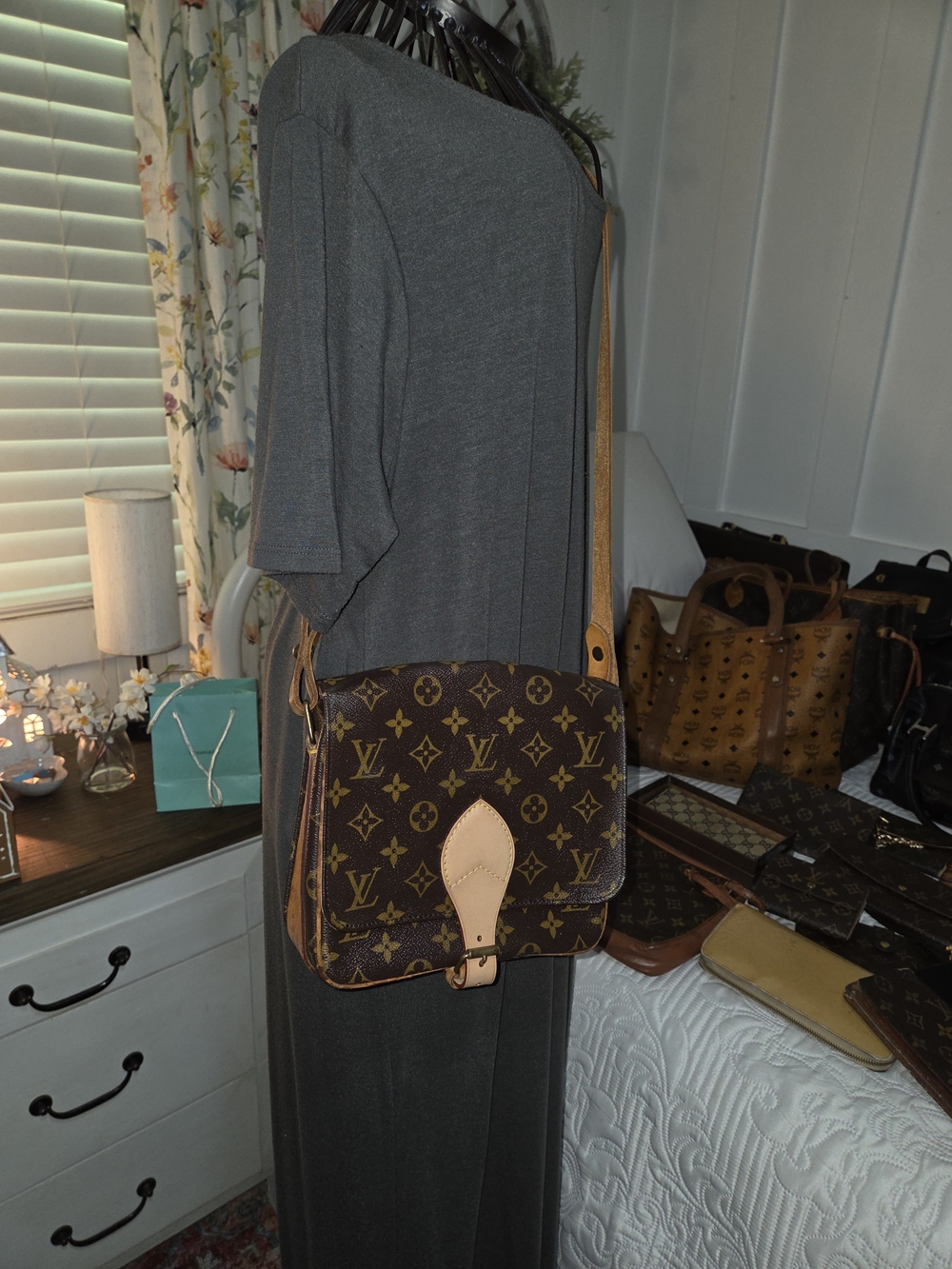 Louis Vuitton Monogram Cartouchiere MM Crossbody Bag, and  Box